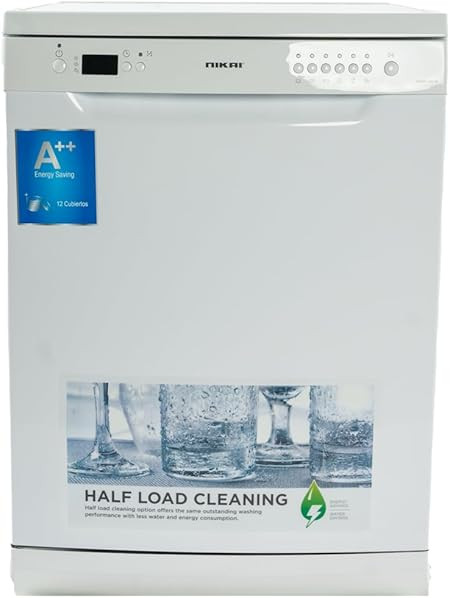 غسالة صحون نيكاي 12 مكان 6 برامج ابيض موديل NDW3112N1W