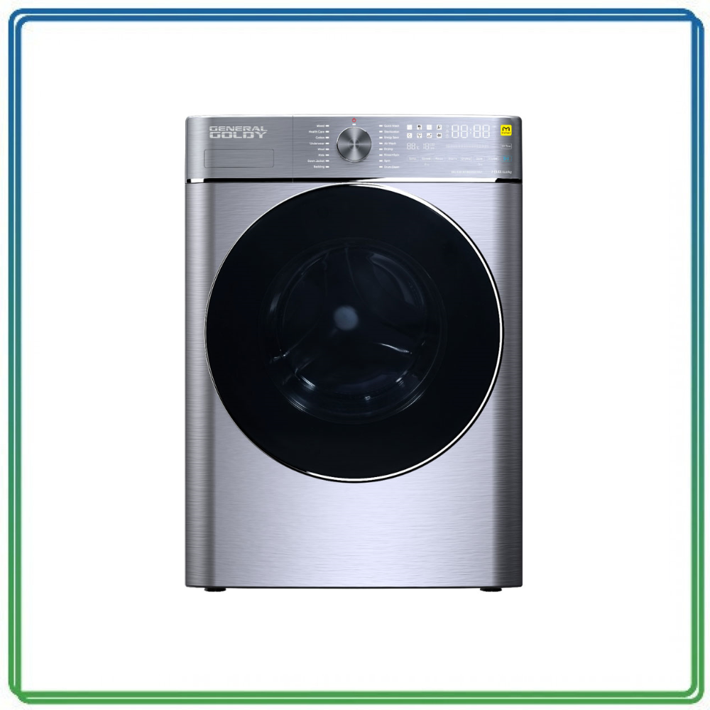 غسالة اتوماتيك جنرال جولدي امامية 10 ك تجفيف حراري استيل . GWMF1006S